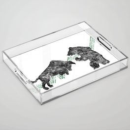 Bear vs. Bull #3 Acrylic Tray