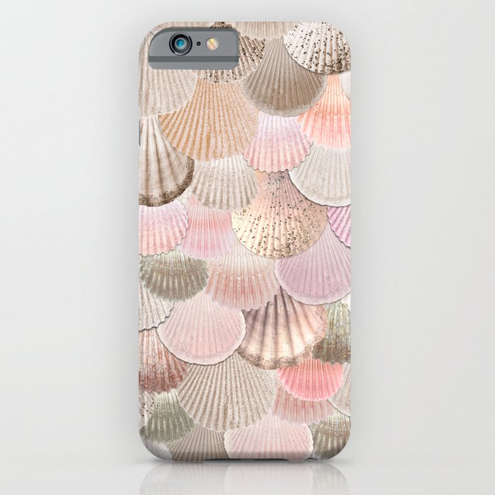 MERMAID SHELLS - CORAL ROSEGOLD iPhone Case