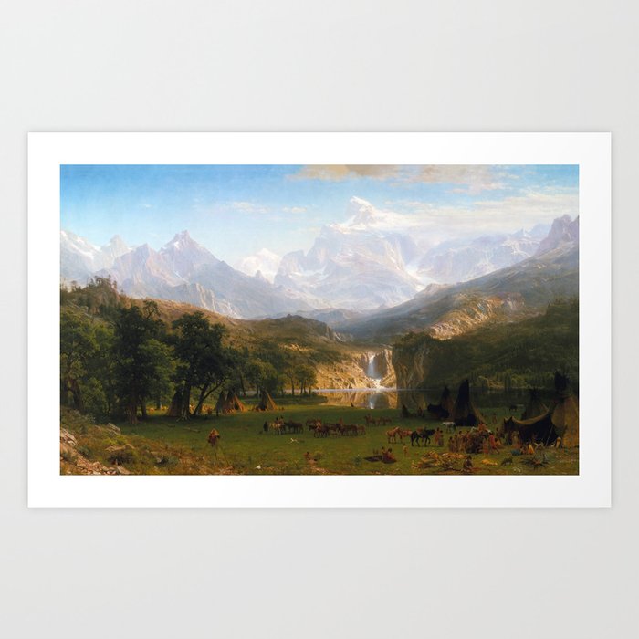 The Rocky Mountains - Lander's Peak - Albert Bierstadt 1863 Art Print