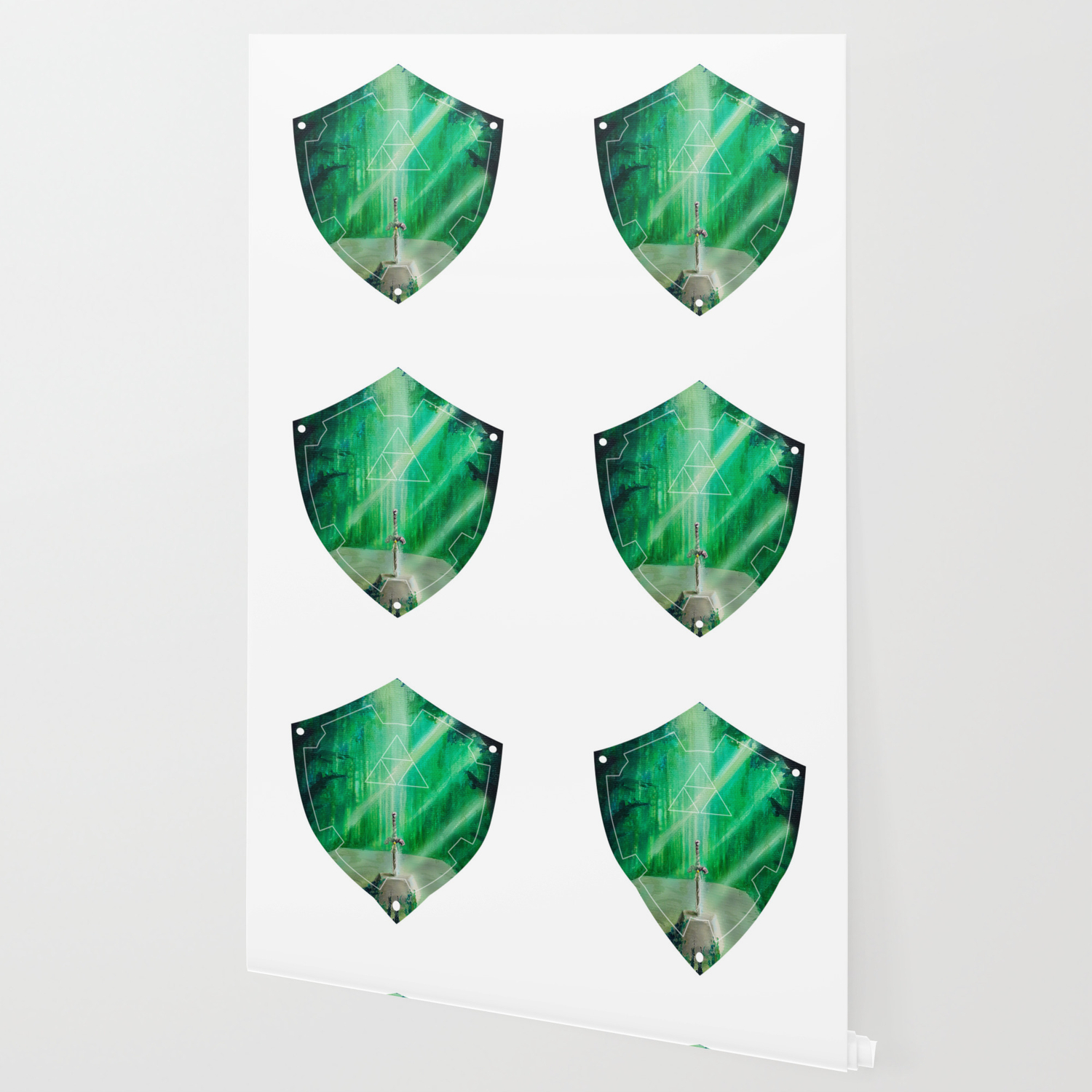 Hylian Shield Master Sword In The Lost Woods Wallpaper By Ivanramirez Society6