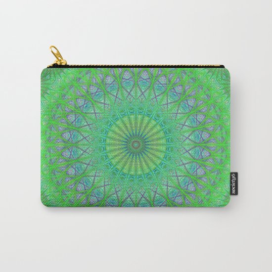 Green web mandala Carry-All Pouch