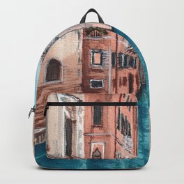 Venice between buildings Backpack | Window, Urban, Travel, Watercolor, Old, Wanderlust, Venetia, Building, Architecture, Boat 