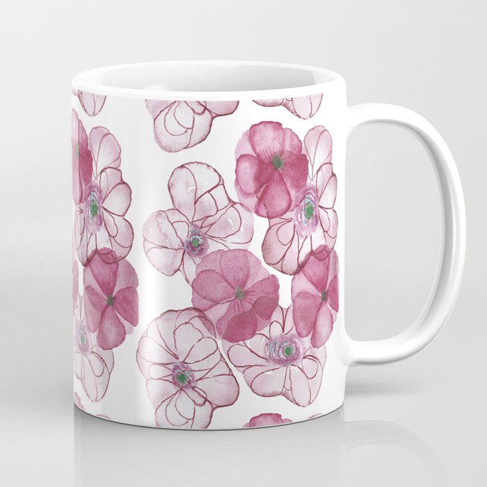 Abstract Pink Floral Coffee Mug