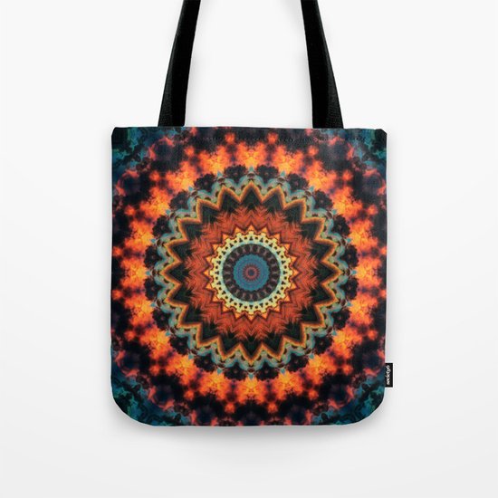 Fundamental Spiral Mandala Tote Bag