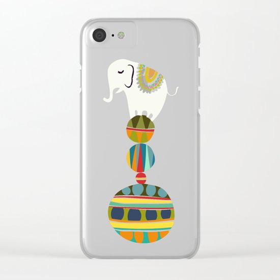 Elephant Circus Clear iPhone Case