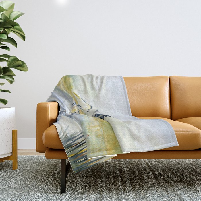 Great Blue Heron Throw Blanket by Melly Terpening Society6