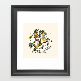 "Wild As Heck" A Cowgirl & Her Horse Framed Art Print