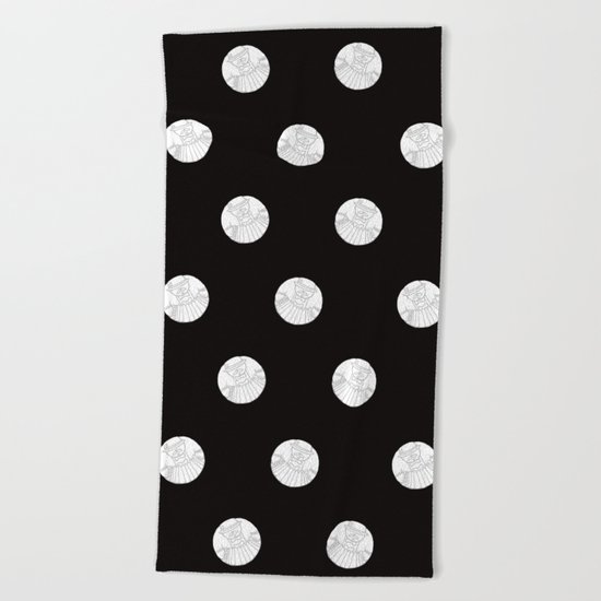 Polka like you mean it Beach Towel