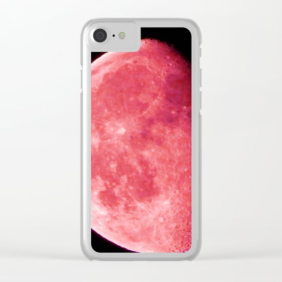 Red Moon Clear iPhone Case