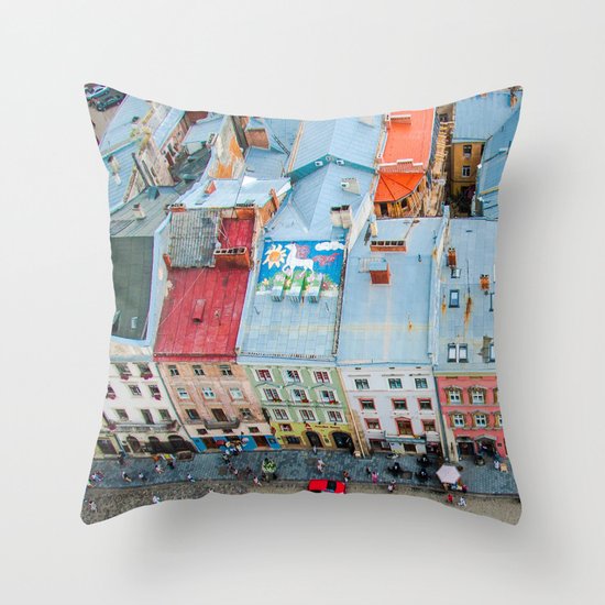 panorama Lviv Throw Pillow