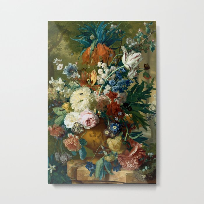 Jan van Huysum "Flowers in a Vase with Crown Imperial and Apple Blossom at the Top" Metal Print