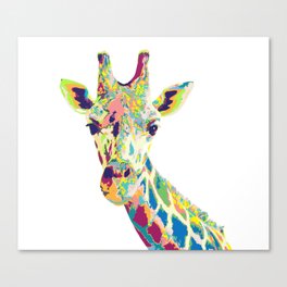 Colorful Giraffe Canvas Print