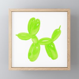 Balloon Dog Lime Green  Framed Mini Art Print