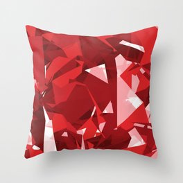 Abstract Red Throw Pillow
