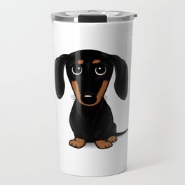 Black and Tan Dachshund | Cute Cartoon Wiener Dog Travel Mug