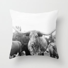 Texas Longhorn and Friends Throw Pillow