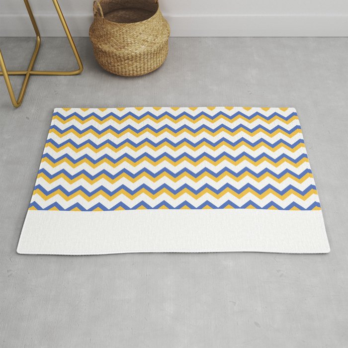 Yellow Blue Chevron Rug By Christinarollo Society6 Yellow Blue Chevron Rug By