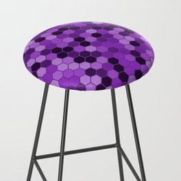 Violet Color Hexagon Honeycomb Design Bar Stool