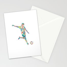 Soccer Watercolor Print Poster  Stationery Card