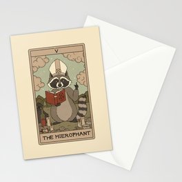 The Hierophant - Raccoons Tarot Stationery Card