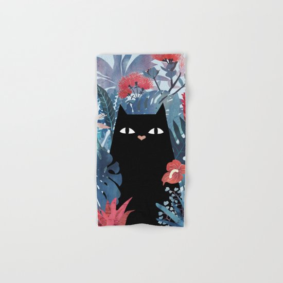 Popoki in Blue Hand & Bath Towel