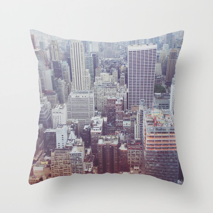 Colorful City Throw Pillow