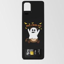 Ghost Cow Moo I Mean Boo Funny Halloween Android Card Case