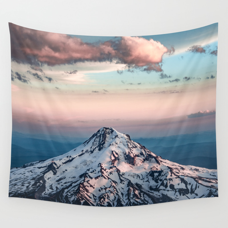 sunset mountain tapestry