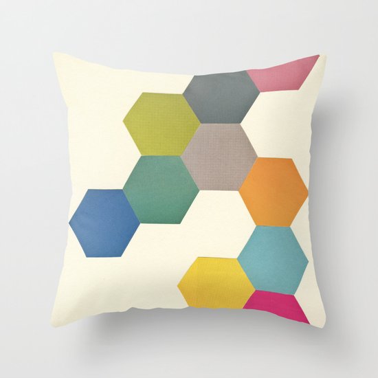 Honeycomb I Throw Pillow