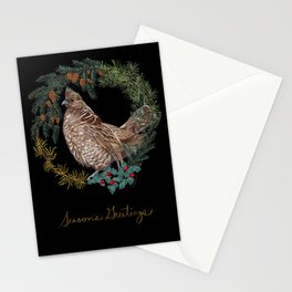 Forest Grouse "Season's Greetings" Stationery Card
