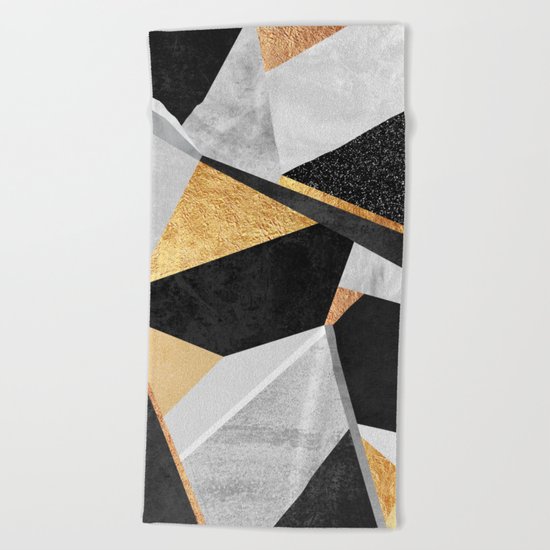 Geometry / Gold Beach Towel