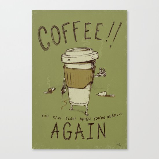 Zombie Coffee Canvas Print