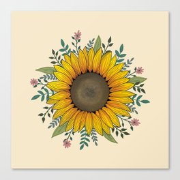 Aesthetic Sunflower  Canvas Print