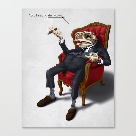 Fly in my soup! Canvas Print