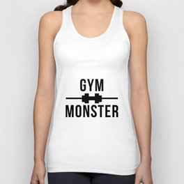 Gym Monster Workout Bench Gains Addict Saying Unisex Tank Top