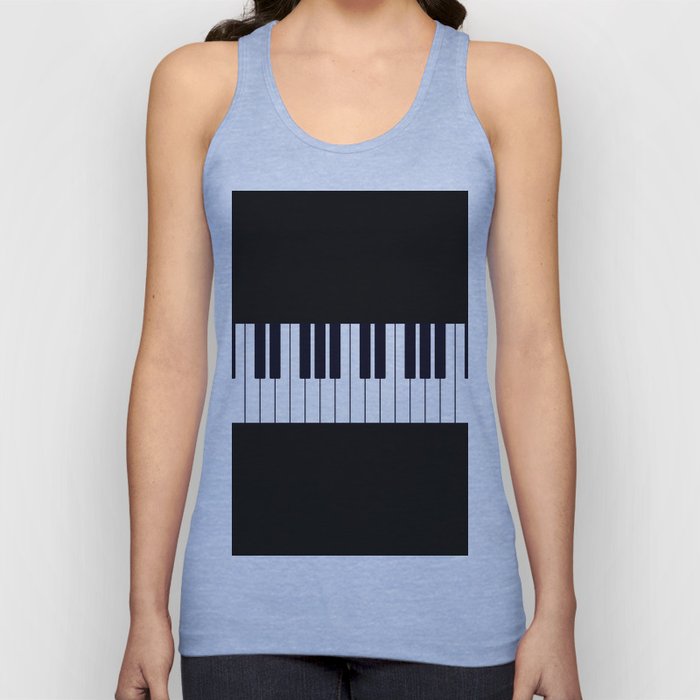 Piano Keys - Black and white simple piano keys pattern minimalistic music themed artwork Tank Top