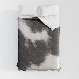 Black and White Cowhide, Cow Skin Pattern, Farmhouse Decor Duvet Cover