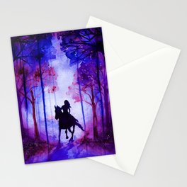Horse and Rider Purple Edition Stationery Card
