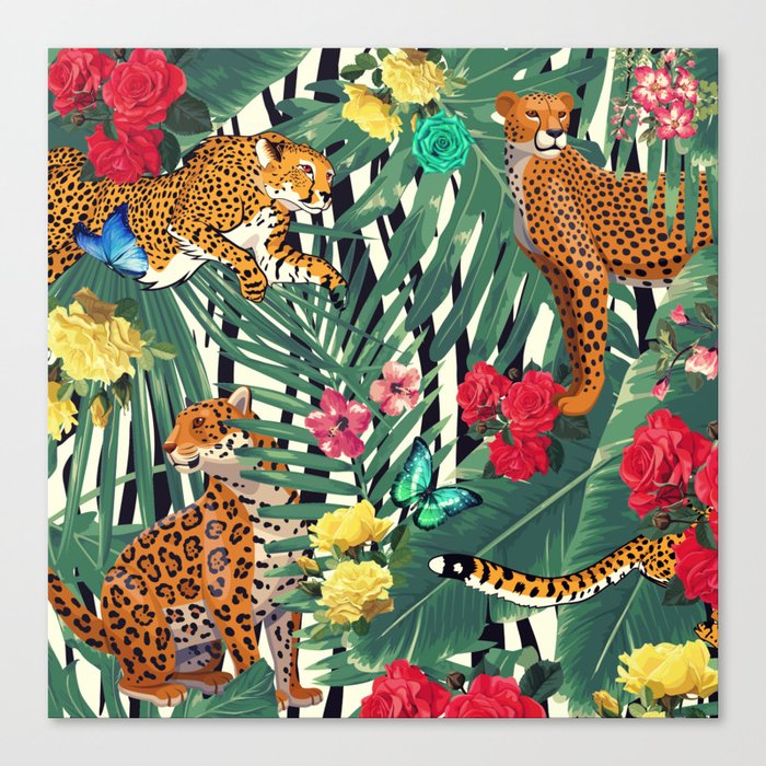 tropical wild animals Canvas Print