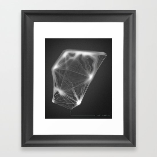 Water Diamond Framed Art Print
