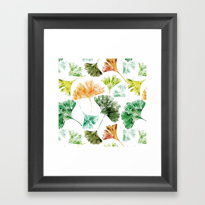 Ginkgo Leaves Framed Art Print