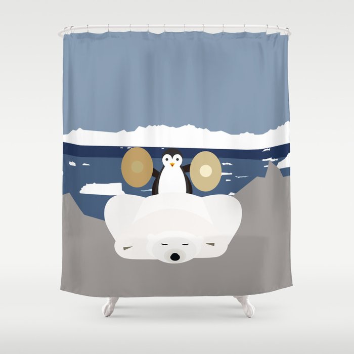 Time to get up Shower Curtain
