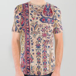 Silk Kashan Central Persian Rug Print All Over Graphic Tee