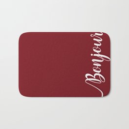 Bonjour Bath Mat | Script, Bon, Red, Digital, Wine, France, Sasha, Bonjour, Graphicdesign, French 