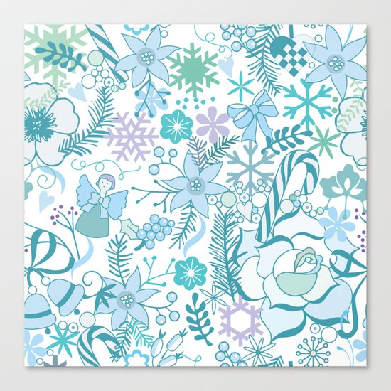 Bright xmas pattern Canvas Print