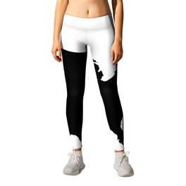 USA Outline Silhouette Map With Compass Leggings