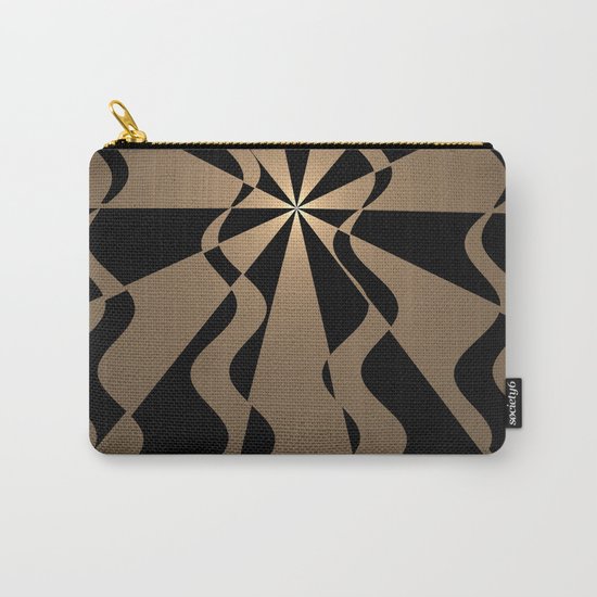 Trendy abstract in gold and black Carry-All Pouch
