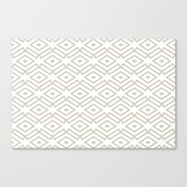 Beige and White Ornamental Shape Pattern 7 Pairs DE 2022 Trending Color Bay Salt DET642 Canvas Print