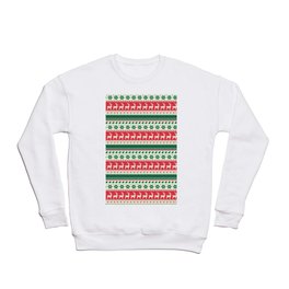 Christmas Pattern Knitted Stitch Deer Snowflake Crewneck Sweatshirt