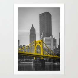 Pittsburgh City Skyline Tall Print Art Print